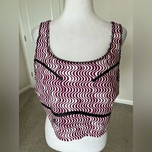 NWT Adidas x Stella McCartney Purple and White Sports Bra Size 2X